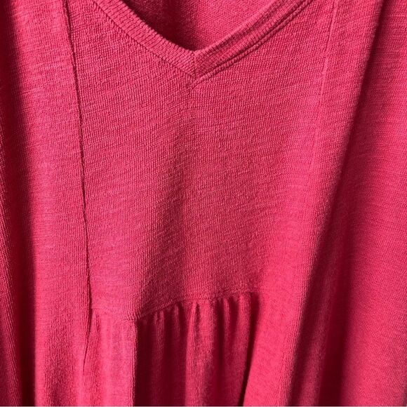 Anthropologie Saturday Sunday Kathie Flounced Relaxed fit Dress Pink small - Picture 8 of 15